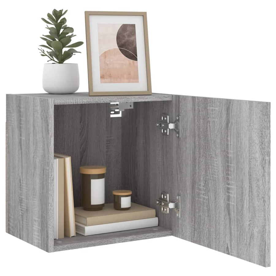 Tv-Wandmeubels 2 St 40,5X30X40 Cm Hout Grijs Sonoma