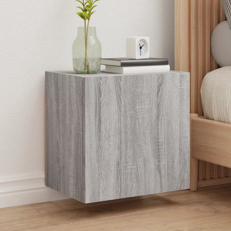 Tv-Wandmeubels 2 St 40,5X30X40 Cm Hout Grijs Sonoma