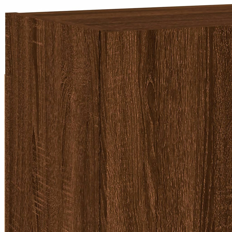 Tv-Wandmeubels 2 St 40,5X30X40 Cm Bewerkt Hout Bruineikenkleur