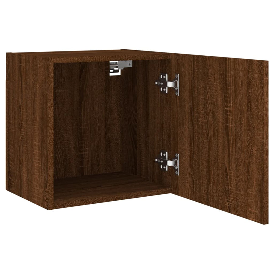 Tv-Wandmeubels 2 St 40,5X30X40 Cm Bewerkt Hout Bruineikenkleur