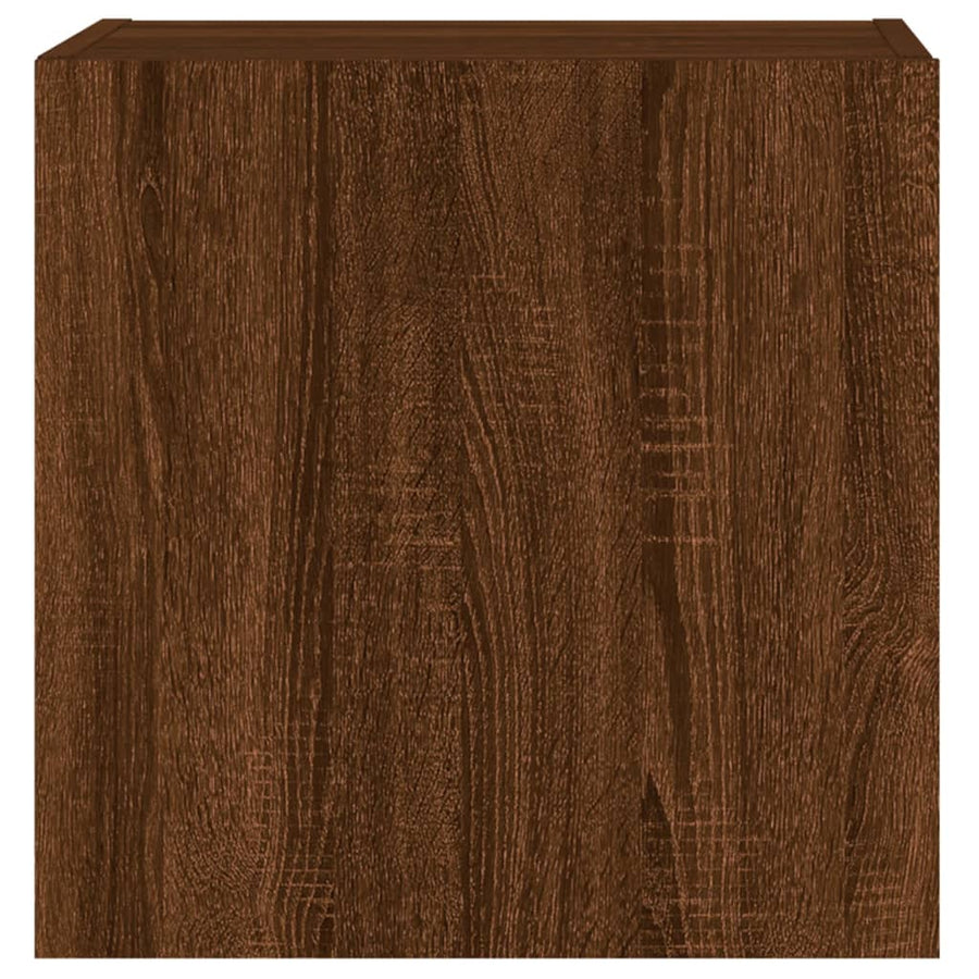 Tv-Wandmeubels 2 St 40,5X30X40 Cm Bewerkt Hout Bruineikenkleur