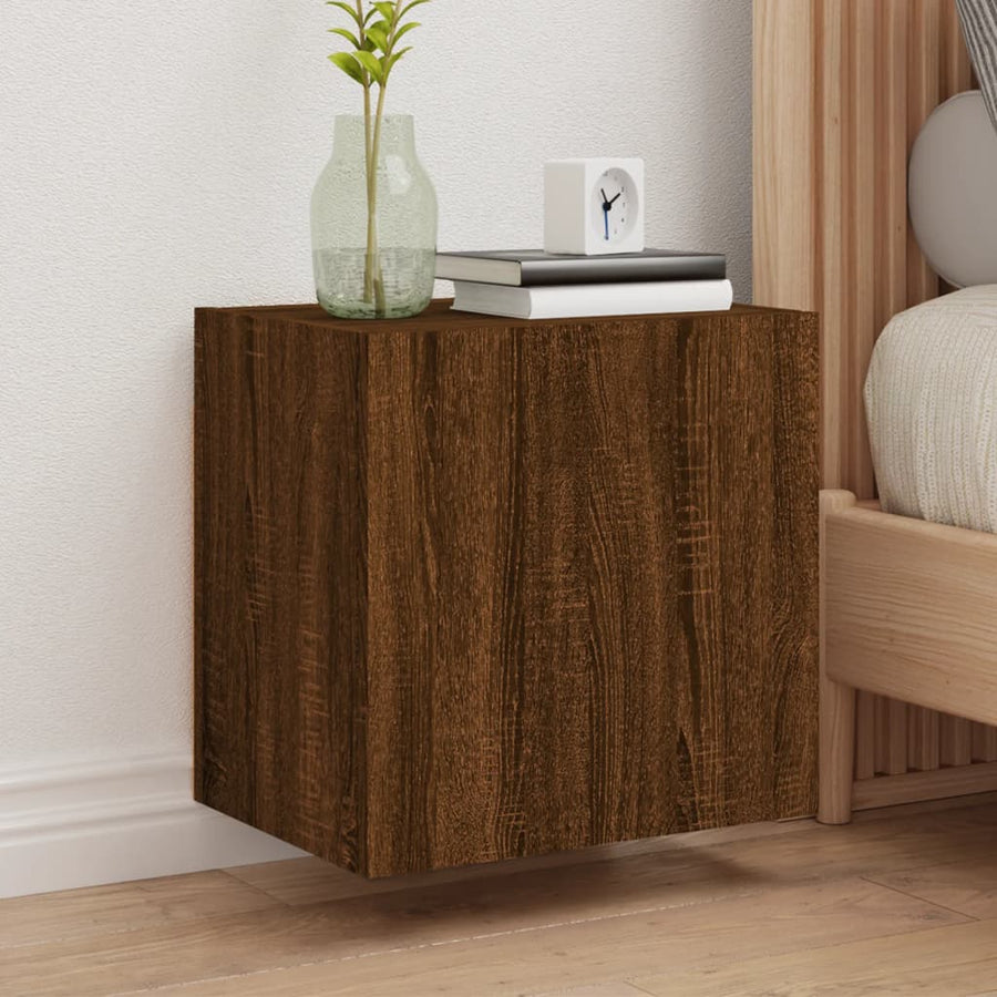 Tv-Wandmeubels 2 St 40,5X30X40 Cm Bewerkt Hout Bruineikenkleur