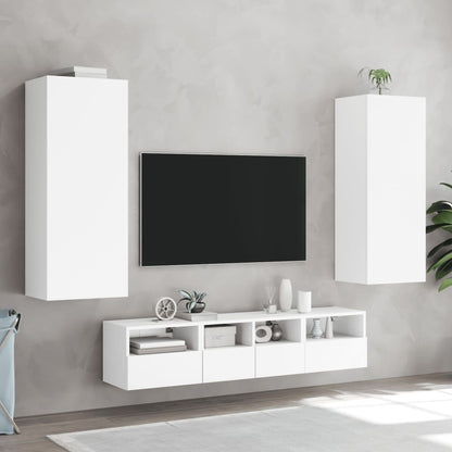 Tv-Wandmeubel 40,5X30X102 Cm Bewerkt Hout Wit