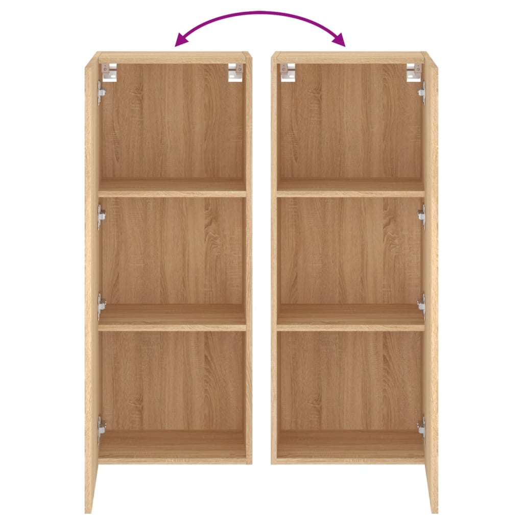Tv-Wandmeubel 40,5X30X102 Cm Bewerkt Hout Sonoma Eikenkleurig