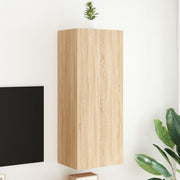 Tv-wandmeubel 40,5x30x102 cm bewerkt hout sonoma eiken