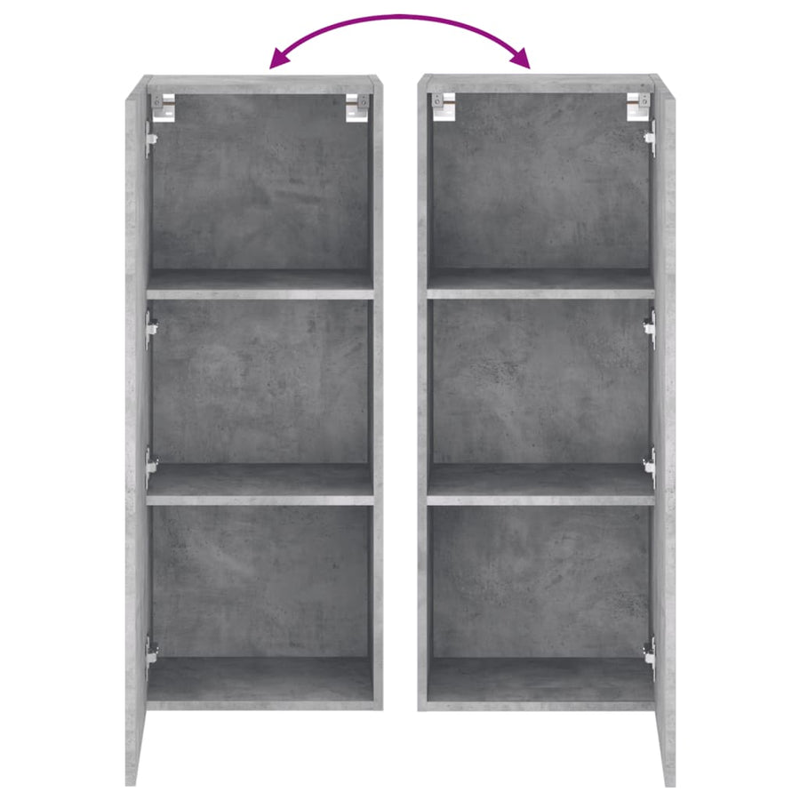 Tv-Wandmeubel 40,5X30X102 Cm Bewerkt Hout Betongrijs