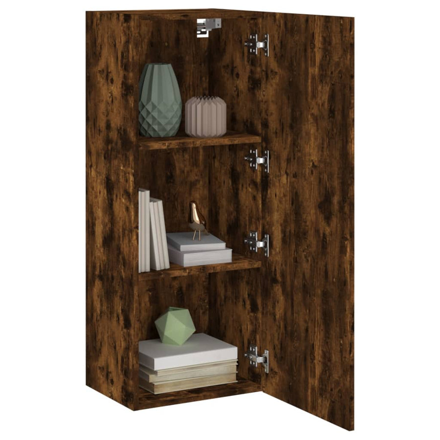 Tv-Wandmeubel 40,5X30X102 Cm Bewerkt Hout Gerookt Eikenkleurig