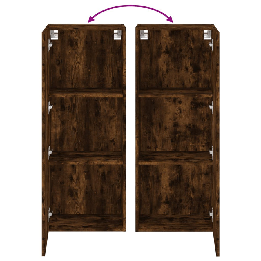 Tv-Wandmeubel 40,5X30X102 Cm Bewerkt Hout Gerookt Eikenkleurig