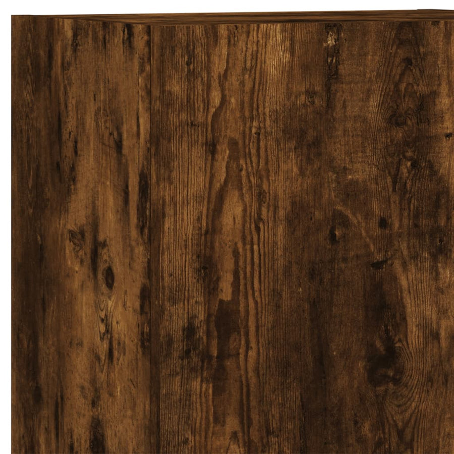 Tv-Wandmeubel 40,5X30X102 Cm Bewerkt Hout Gerookt Eikenkleurig