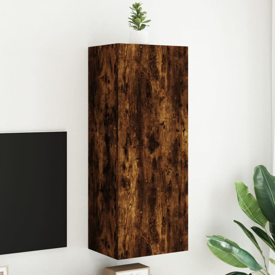 Tv-Wandmeubel 40,5X30X102 Cm Bewerkt Hout Gerookt Eikenkleurig