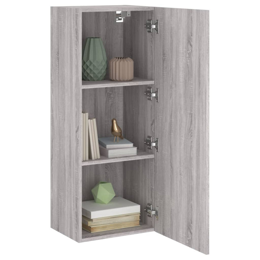 Tv-Wandmeubel 40,5X30X102 Cm Bewerkt Hout Grijs Sonoma