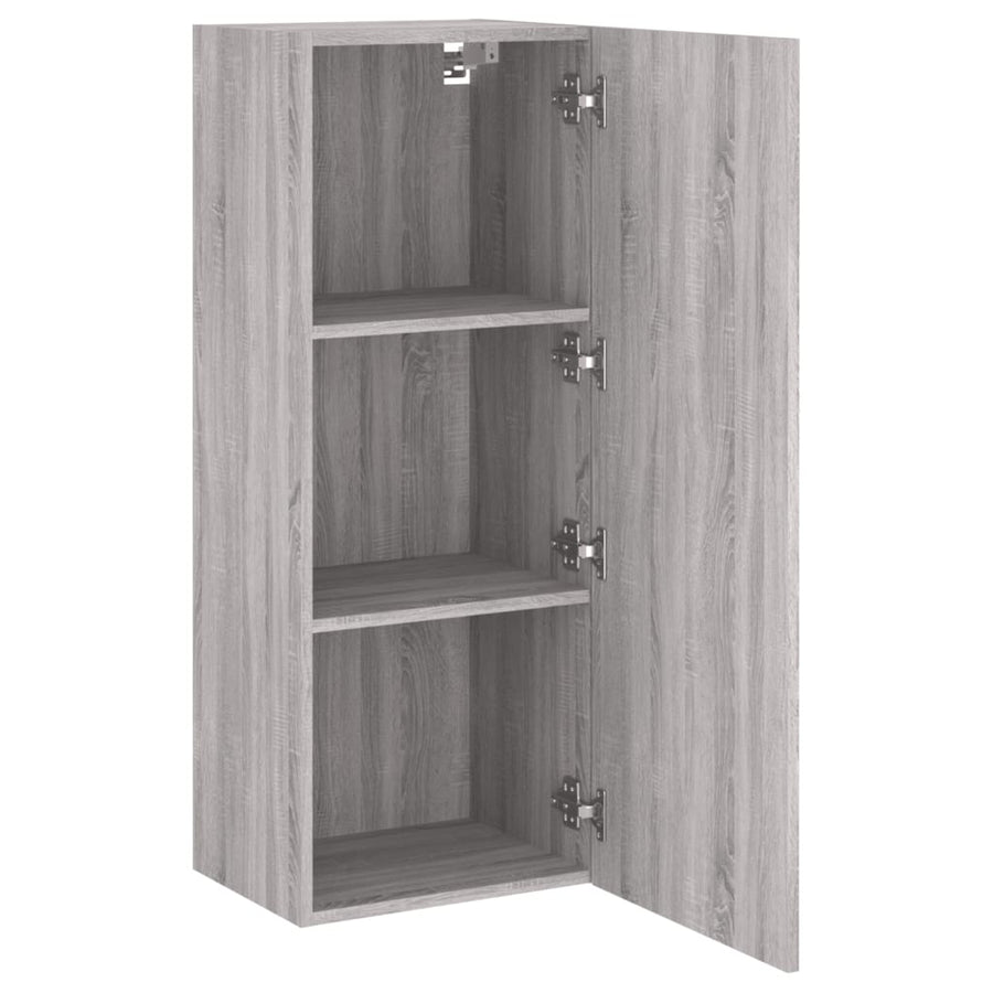 Tv-Wandmeubel 40,5X30X102 Cm Bewerkt Hout Grijs Sonoma
