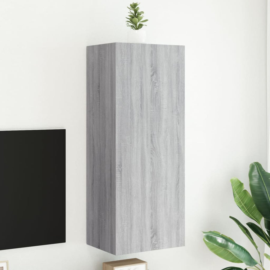 Tv-Wandmeubel 40,5X30X102 Cm Bewerkt Hout Grijs Sonoma