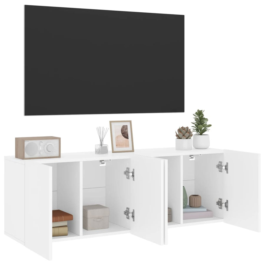 Tv-Meubels Wandgemonteerd 2 60 x 30 x 41 cm Wit
