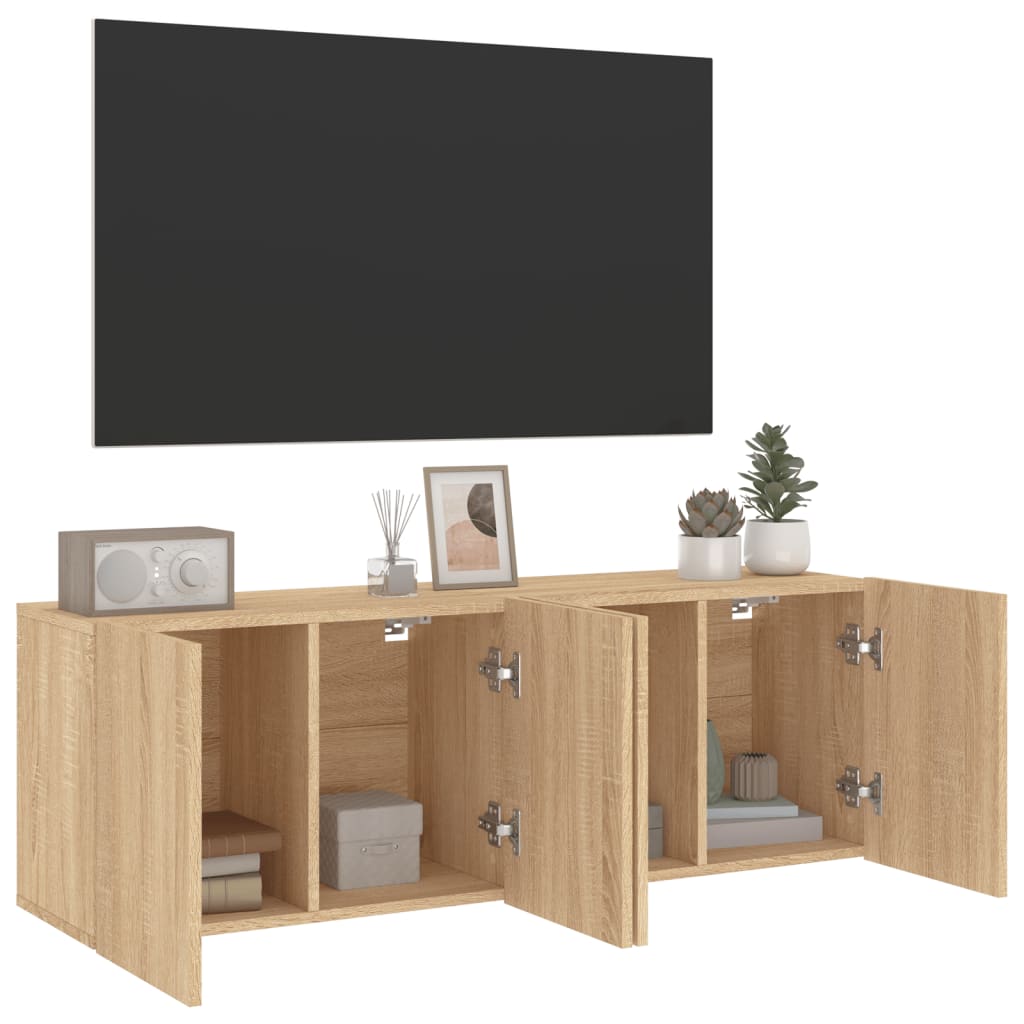 Tv-Meubels Wandgemonteerd Kleurig 2 60 x 30 x 41 cm Sonoma eiken