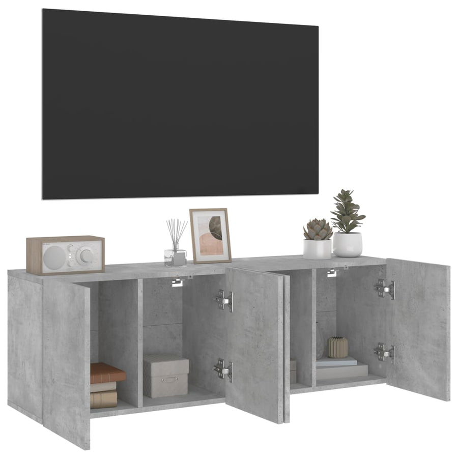 Tv-Meubels Wandgemonteerd 2 60 x 30 x 41 cm Betongrijs
