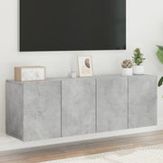 Tv-meubels 2 stuks wandgemonteerd 60x30x41 cm betongrijs