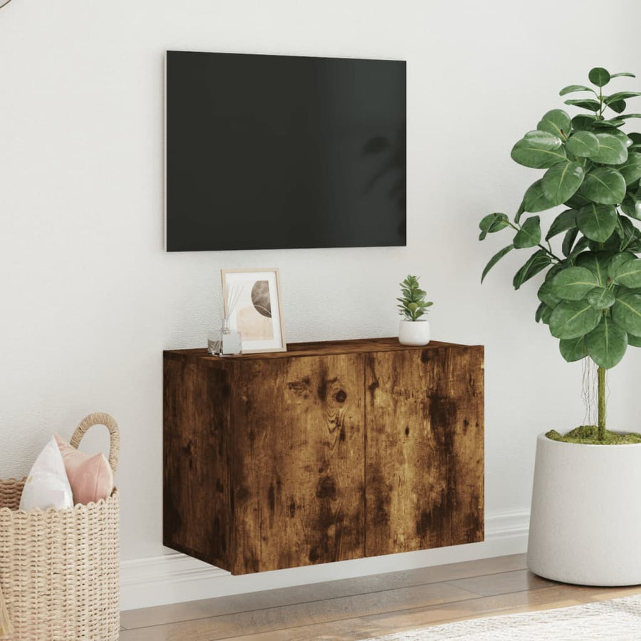 Tv-Meubel Wandgemonteerd Kleurig 1 60 x 30 x 41 cm Gerookt eiken