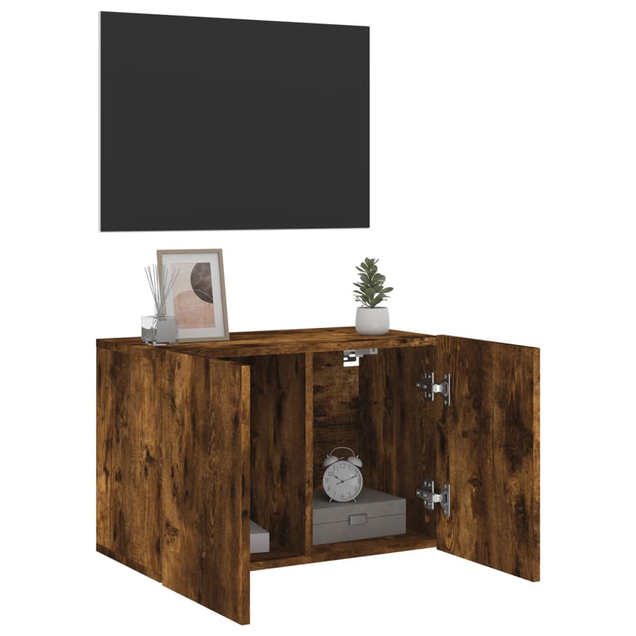 Tv-Meubel Wandgemonteerd Kleurig 1 60 x 30 x 41 cm Gerookt eiken