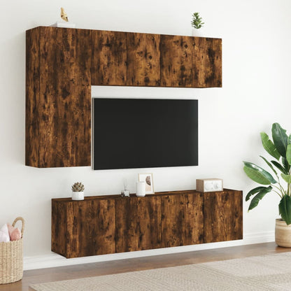 Tv-Meubel Wandgemonteerd Kleurig 1 60 x 30 x 41 cm Gerookt eiken