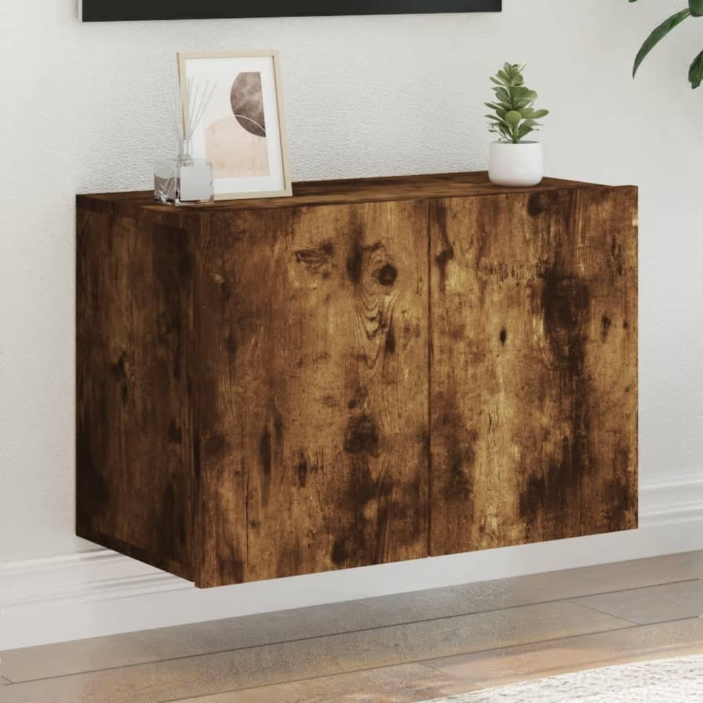 Tv-Meubel Wandgemonteerd Kleurig 1 60 x 30 x 41 cm Gerookt eiken