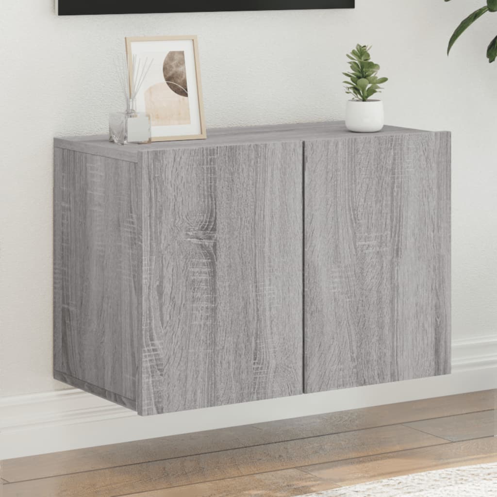 Tv-Meubel Wandgemonteerd Eikenkleurig 1 60 x 30 x 41 cm Grijs sonoma