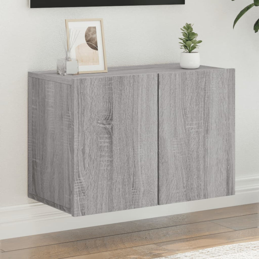 Tv-Meubel Wandgemonteerd Eikenkleurig 1 60 x 30 x 41 cm Grijs sonoma