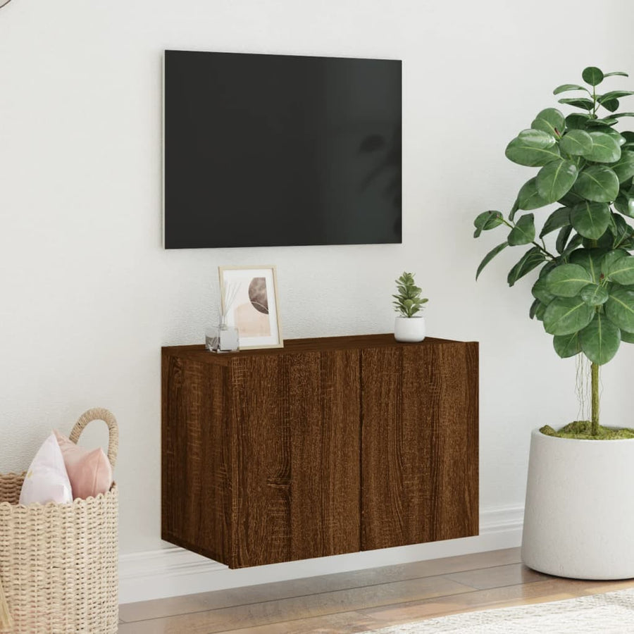 Tv-Meubel Wandgemonteerd Bruineikenkleurig 1 60 x 30 x 41 cm bruin eikenkleur