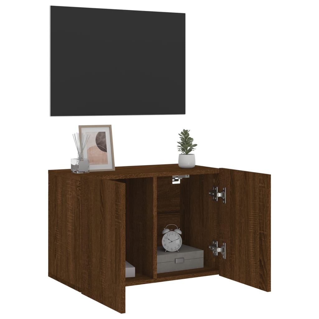 Tv-Meubel Wandgemonteerd Bruineikenkleurig 1 60 x 30 x 41 cm bruin eikenkleur