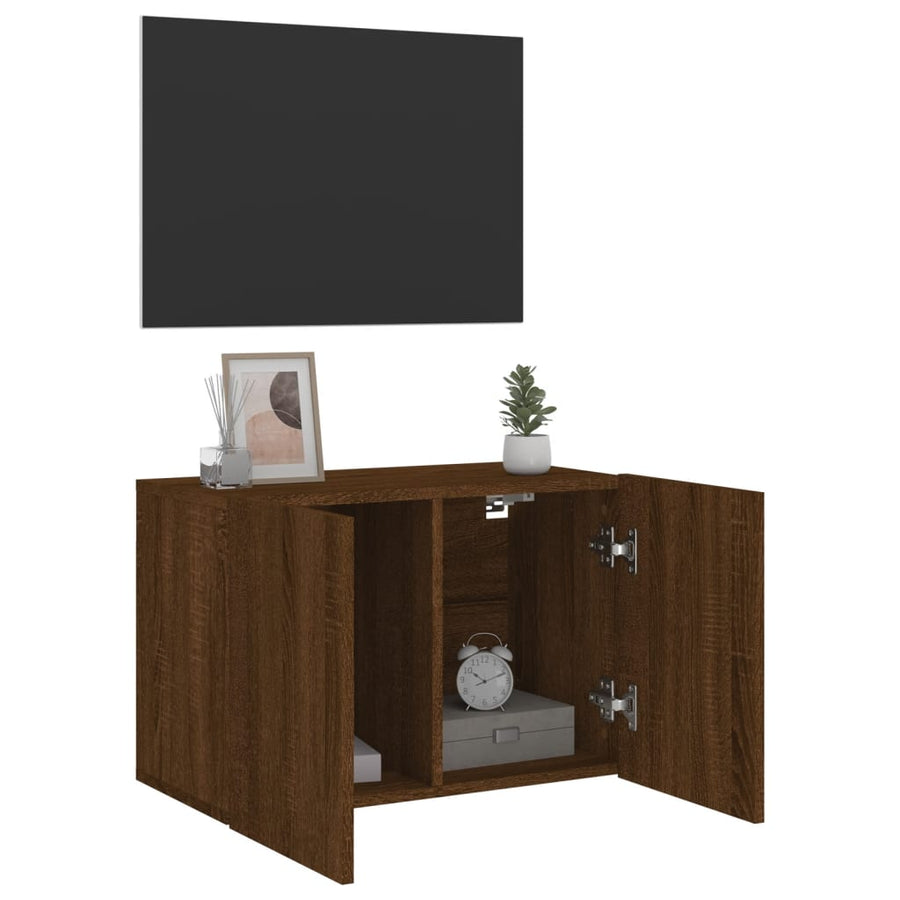 Tv-Meubel Wandgemonteerd Bruineikenkleurig 1 60 x 30 x 41 cm bruin eikenkleur