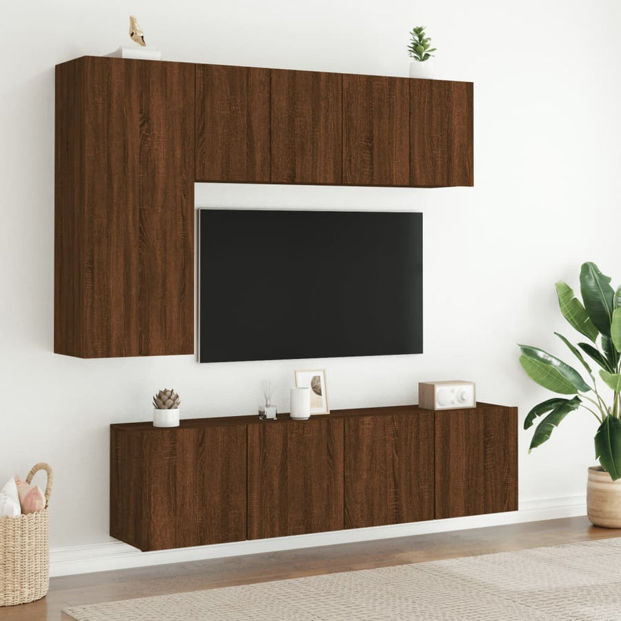 Tv-Meubel Wandgemonteerd Bruineikenkleurig 1 60 x 30 x 41 cm bruin eikenkleur