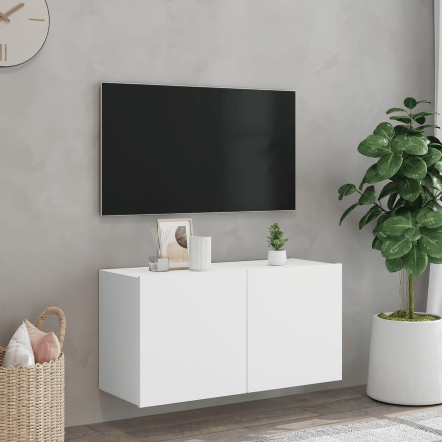 Tv-Meubel Wandgemonteerd 1 80 x 30 x 41 cm Wit