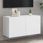 Wall-mounted TV cabinet 80x30x41 cm white