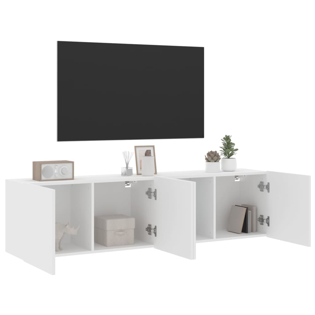 Tv-Meubels Wandgemonteerd 2 80 x 30 x 41 cm Wit