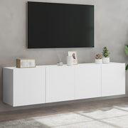 Tv-meubel wandmontage 80x30x41 cm wit 2 stuks