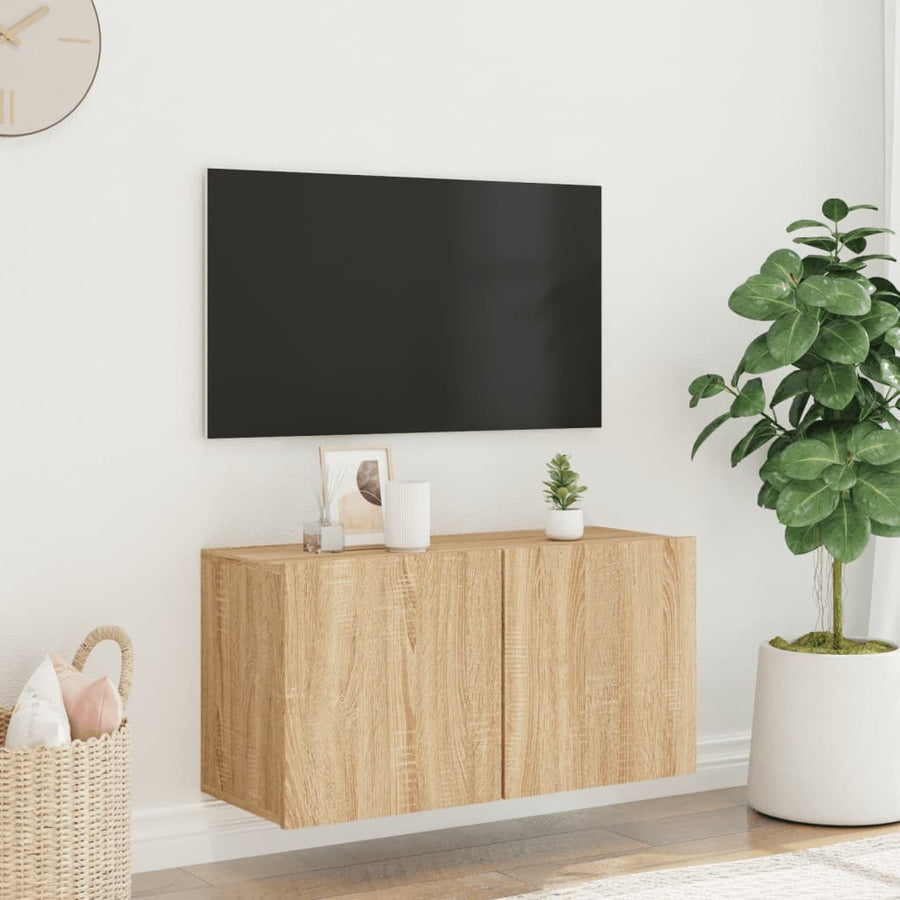 Tv-Meubel Wandgemonteerd Kleurig 1 80 x 30 x 41 cm Sonoma eiken