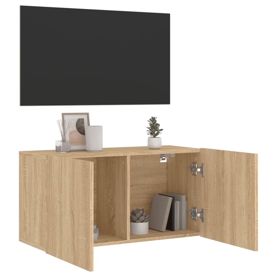 Tv-Meubel Wandgemonteerd Kleurig 1 80 x 30 x 41 cm Sonoma eiken