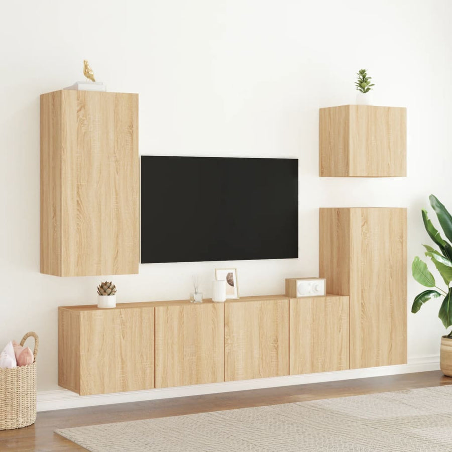 Tv-Meubel Wandgemonteerd Kleurig 1 80 x 30 x 41 cm Sonoma eiken