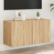 Tv-meubel wandgemonteerd 80x30x41 cm sonoma eiken