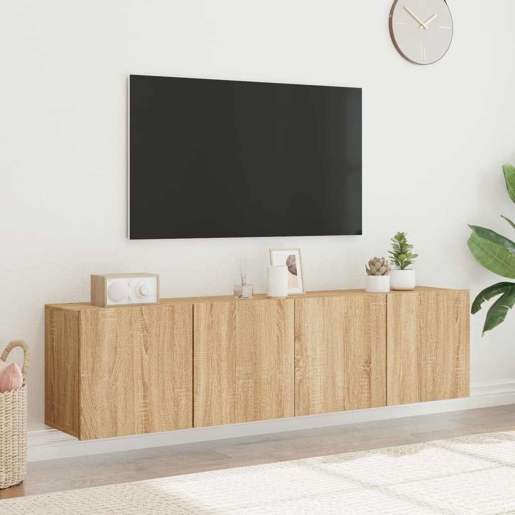 Tv-Meubels Wandgemonteerd Kleurig 2 80 x 30 x 41 cm Sonoma eiken