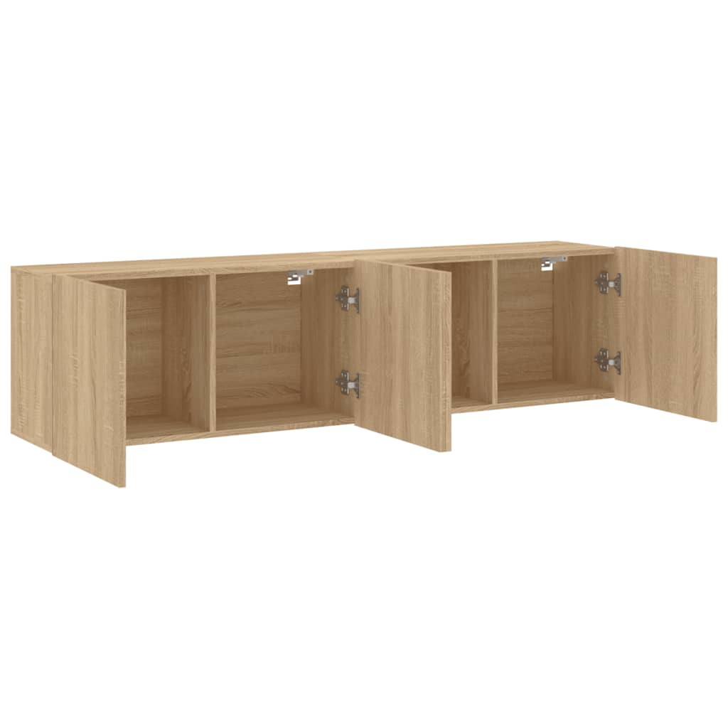 Tv-Meubels Wandgemonteerd Kleurig 2 80 x 30 x 41 cm Sonoma eiken