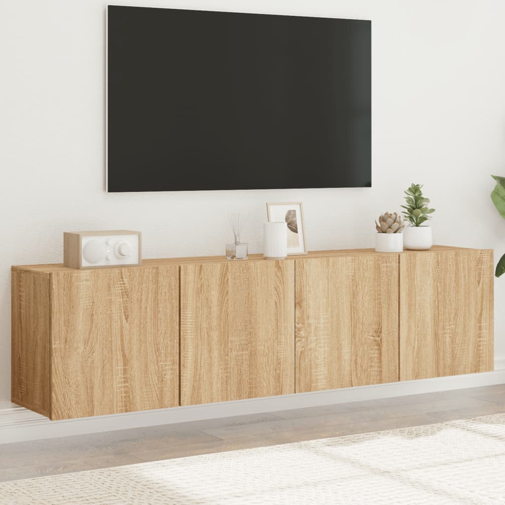 Tv-Meubels Wandgemonteerd Kleurig 2 80 x 30 x 41 cm Sonoma eiken