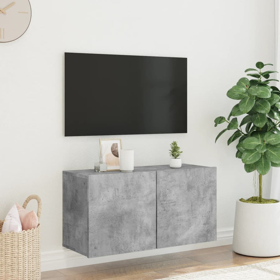 Tv-Meubel Wandgemonteerd 1 80 x 30 x 41 cm Betongrijs