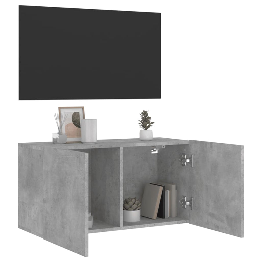 Tv-Meubel Wandgemonteerd 1 80 x 30 x 41 cm Betongrijs