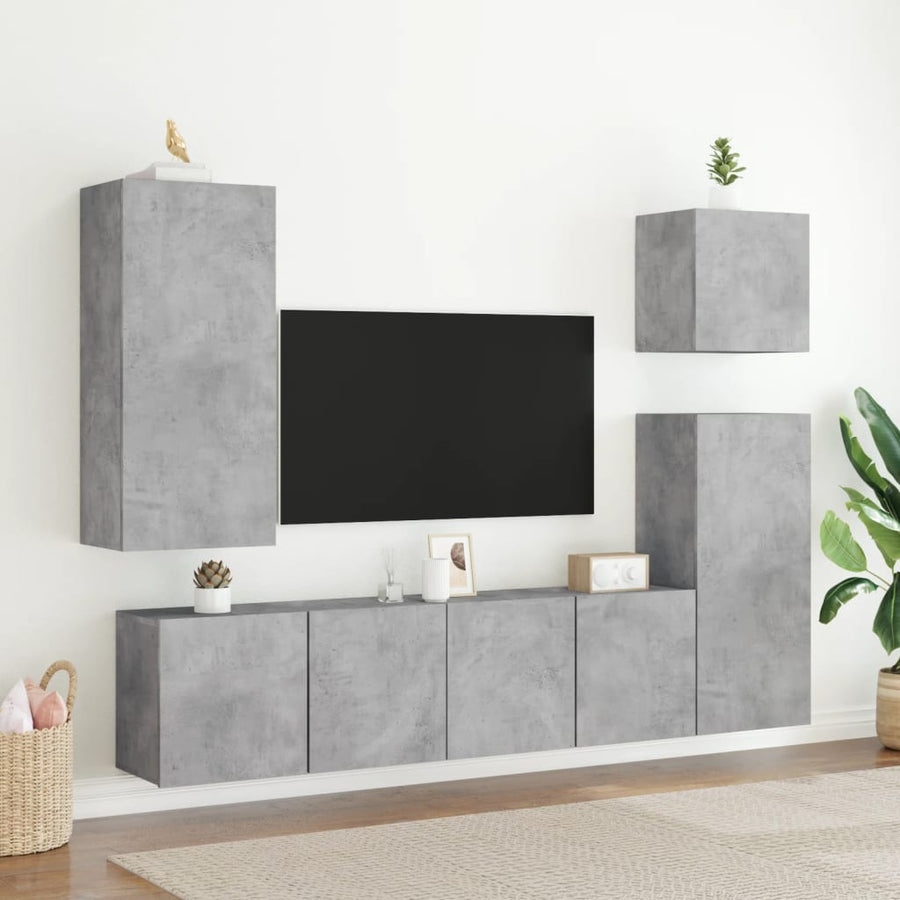 Tv-Meubel Wandgemonteerd 1 80 x 30 x 41 cm Betongrijs