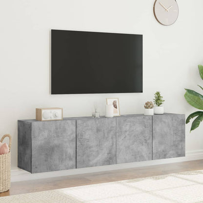 Tv-Meubels Wandgemonteerd 80X30X41 Cm 2 80 cm Betongrijs