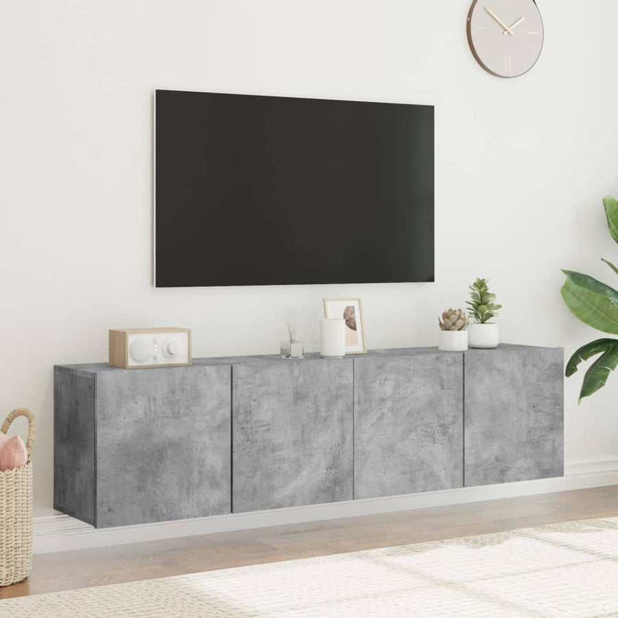 Tv-Meubels Wandgemonteerd 80X30X41 Cm 2 80 cm Betongrijs