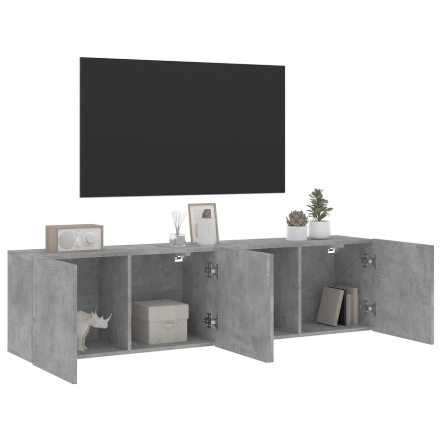 Tv-Meubels Wandgemonteerd 80X30X41 Cm 2 80 cm Betongrijs