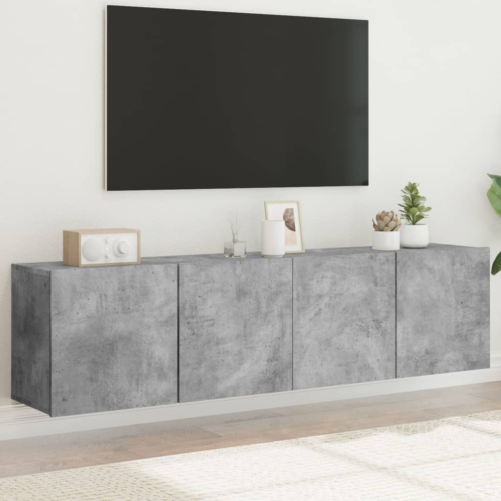 Tv-Meubels Wandgemonteerd 80X30X41 Cm 2 80 cm Betongrijs
