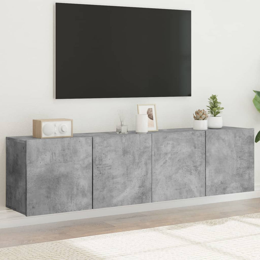 Tv-Meubels Wandgemonteerd 80X30X41 Cm 2 80 cm Betongrijs